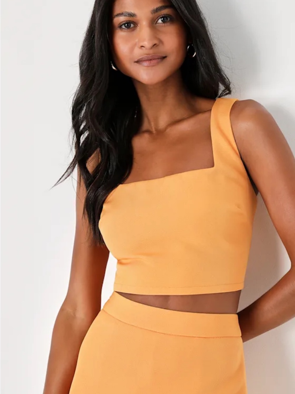 Lulus Divinely Sunny Light Orange Sleeveless Top FLAWED